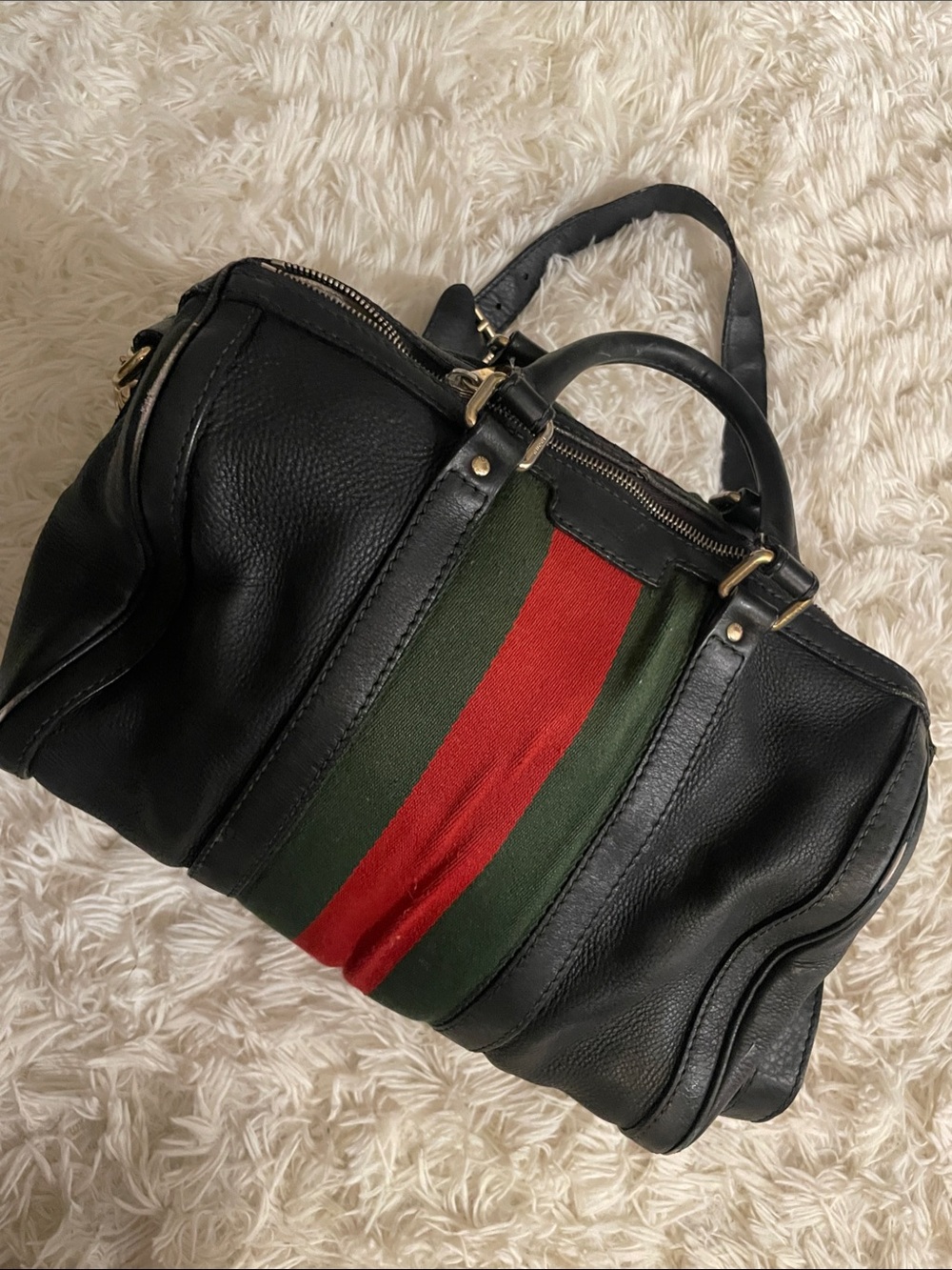 Gucci Vintage Sherry Line Boston Bag - with some damages